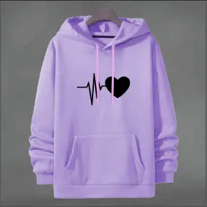 Buzo, Buso Hoodie corazón eléctrico LILA
