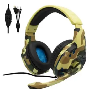 Audifono Gamer Komc G305 Camuflado RGB