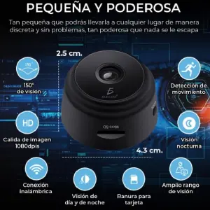 CÁMARA MINI SEGURIDAD MINI LED WIFI A9 e