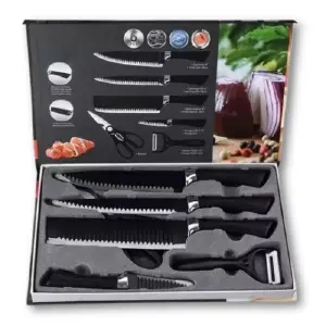 JUEGO DE CUCHILLOS ANTIADHERENTES x6