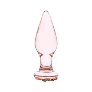 Plug anal de vidrio - Queen Rose