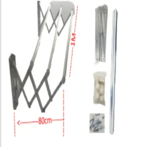 Tendedero De Ropa Plegable Aluminio 80cm