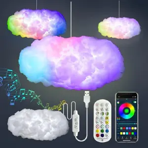 Lámpara Nube LED RGB Con Control