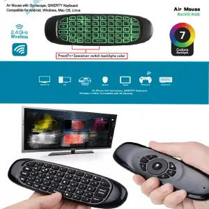 Air Mouse RGB Recargable para Smart TV
