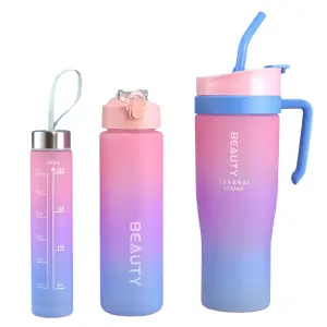 Kit Termos X3 Deporte Botella Pitillo Mr