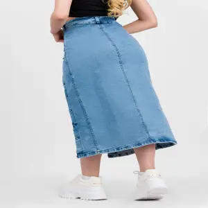 REF: DCN781 Falda en Denim Abertura, Rig