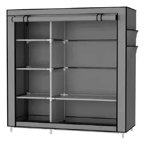 Closet Armario Tela Multifuncional Doble: ¡La solución perfecta para un hogar organizado! - Closet Armario Tela Multifuncional Doble