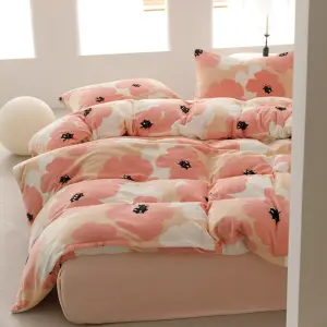 Funda Duvet Digital De Franela Flores Q