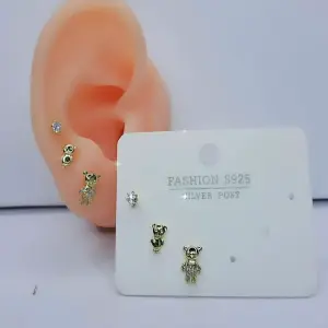 TRIO TOPOS OSOS DORADOS