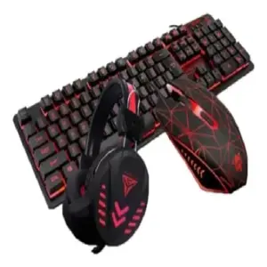 COMBO GAMER TECLADO CON LUCES MOUSE AUDI
