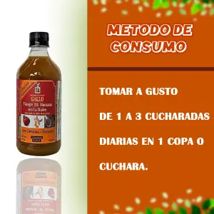 Vinagre de Manzana con curcuma y pimient