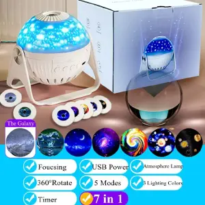 Lampara Proyector Galaxias Bluetooth