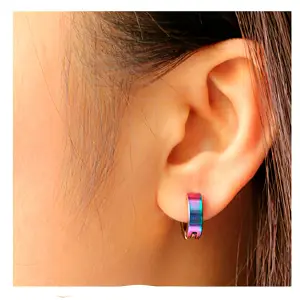 Aretes Candonga Lisa Acero Tornasol