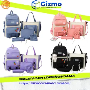 Maleta Bolso 5 en 1 Diseños Dama