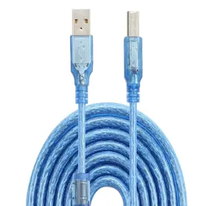 Cable Impresora 3 Metros Blindado Azul