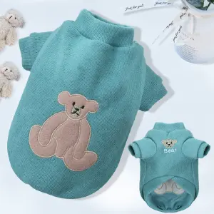 Camiseta Osito Turquesa-Ropa Mascota