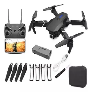 Drone E88 Con Doble Cámara Hd Negro 2.4