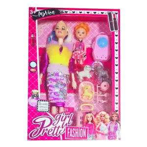Muñeca Abrigo Vestido Accesorios Mascota
