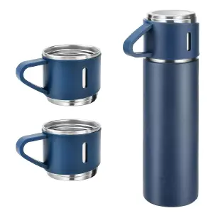 Termo Acero Inoxidable 500 ml + 2 Tazas