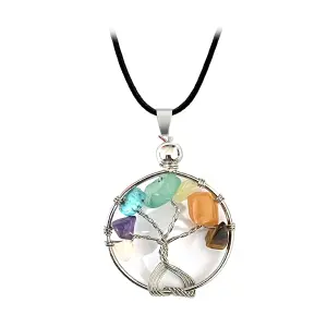 Collar Arbol 7 Chakras + Estuche