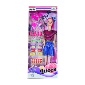 Muñeca Vestido Uñas Accesorios Juguete