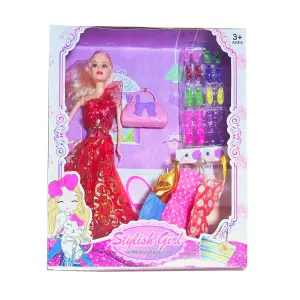 Muñeca Vestidos Accesorios Bolso Zapatos
