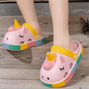 Chancla Tipo Crocs Unicornio Goma EVA