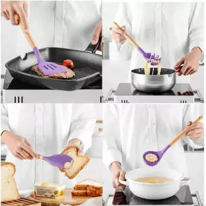 Set 12 Utensilios De Cocina Silicona Res