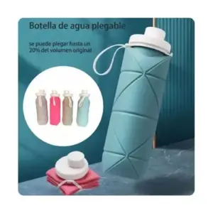 Botella Termo Silicona Plegable 600 Ml
