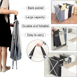 Cesta de almacenamiento con triple divis