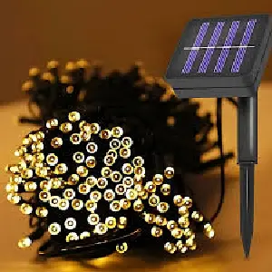 luces navideñas panel solar 30 metros