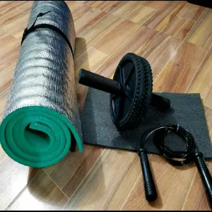 kit rueda abdominal, colchoneta y lazo