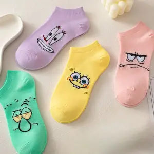 Medias Tobilleras Bob Esponja x 4 Pares
