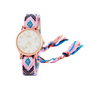 Reloj Dorado Tejido Artesanal Mujer