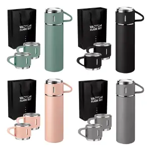 Set Termo Bebidas 3 Vasos 500 Ml Rosado