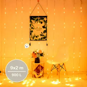 Luz Cascada 9X2 Metros 900 LED 2025