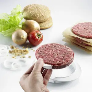Prensa antiadherente para hamburguesa