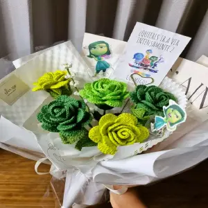ramo de 5 rosas desagrado a crochet
