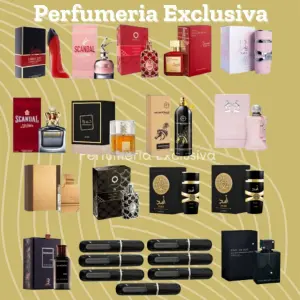 kit 15 perfumes + 7 perfumeros