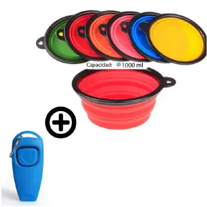 Plato Plegable 1000ml + Clicker Silbato