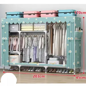 Closet de tela grande 205cm reforzado