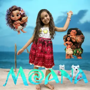 Disfraz Moana rojo