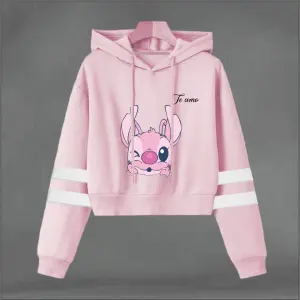 Buzo, Buso Hoodie Angel, stich ROSADO