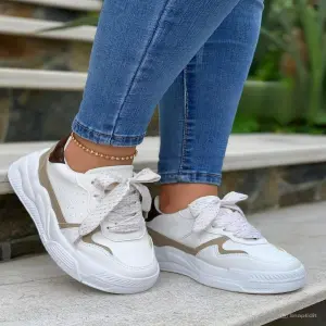 Tenis de mujer Agata Crema Miel