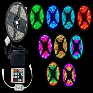 CINTA RGB X300LEDS +  CONTROL 5MTRS
