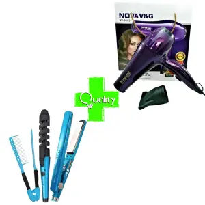 Combo Nano Titanium+Secador RE2602: Tu Aliado Perfecto para un Cabello Impecable - Combo Nano Titanium+Secador RE2602