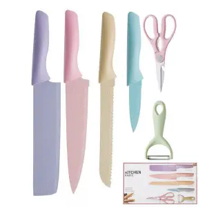 Ud Cuchillos Colores 6 Pzas