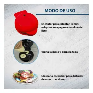 Máquina Mini Donas x3 Antiadherente ⚡