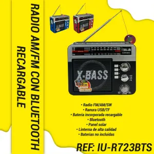 RADIO AM/FM CON BLUETOOTH RECARGABLE