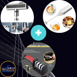 Kit Grifo 4 + Afilador + Batidor Espumad